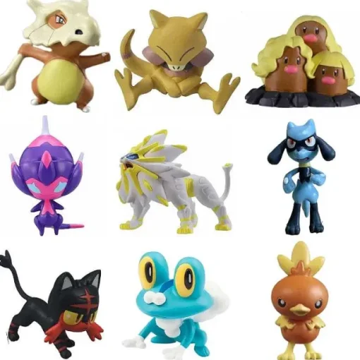 Pkm.store Pokemon Figuren-Tomy Wct Pokemon Figuren Pikachu Piplup Vulpix Meowth Cubone Marshadow Axew Keldeo Ca. 4Cm