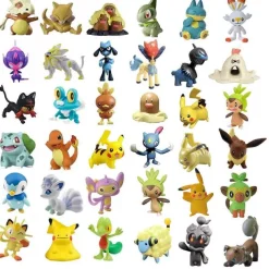 Pkm.store Pokemon Figuren-Tomy Wct Pokemon Figuren Pikachu Piplup Vulpix Meowth Cubone Marshadow Axew Keldeo Ca. 4Cm