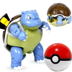 Pkm.store Pokemon Spielzeug-Turtok (Blastoise) Pokemon Spielzeug Set Mit Figur Und Pokeball
