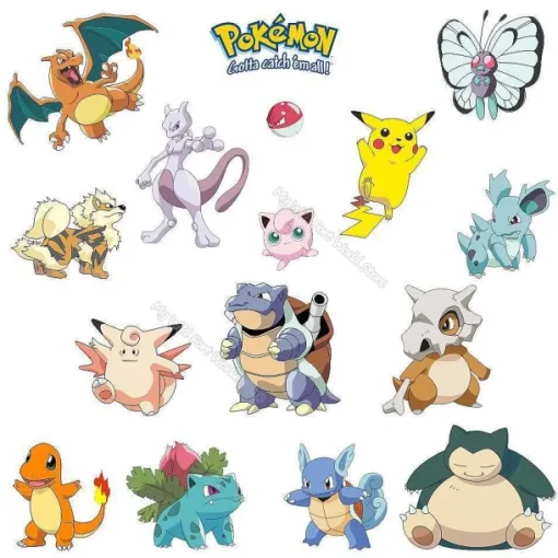 Pkm.store Sonstiges Merchandise-Wandsticker In Verschiedenen Pokemon Motiven
