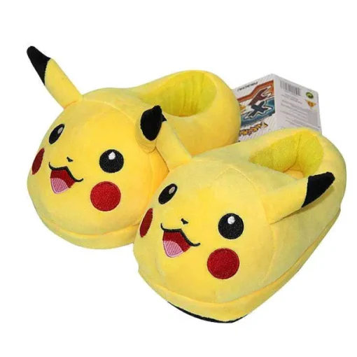 Pkm.store Sonstiges Merchandise-Warme Plusch Pokemon Hausschuhe Fur Kinder (Pikachumotiv)