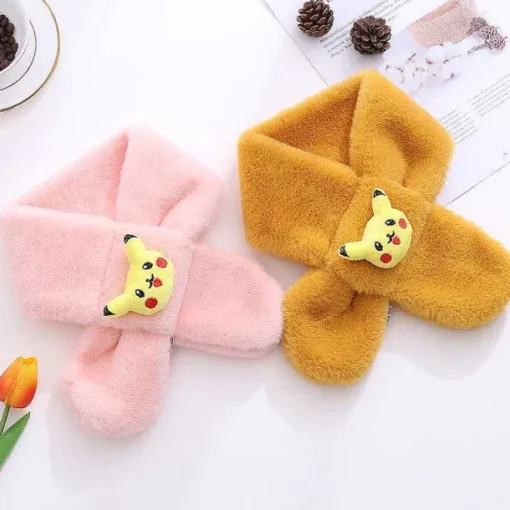Pkm.store Herbst & Winter-Weicher Schal Fur Kinder Mit Pikachu Motiv