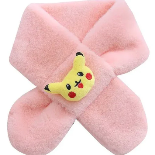 Pkm.store Herbst & Winter-Weicher Schal Fur Kinder Mit Pikachu Motiv