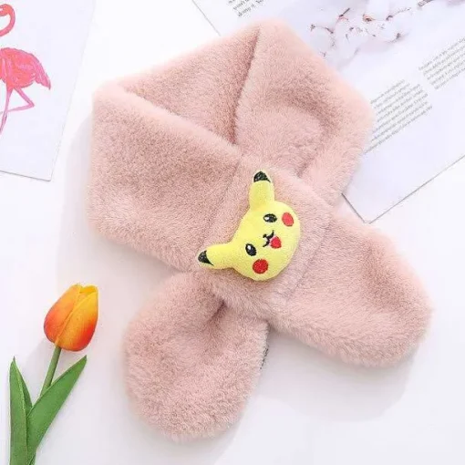 Pkm.store Herbst & Winter-Weicher Schal Fur Kinder Mit Pikachu Motiv