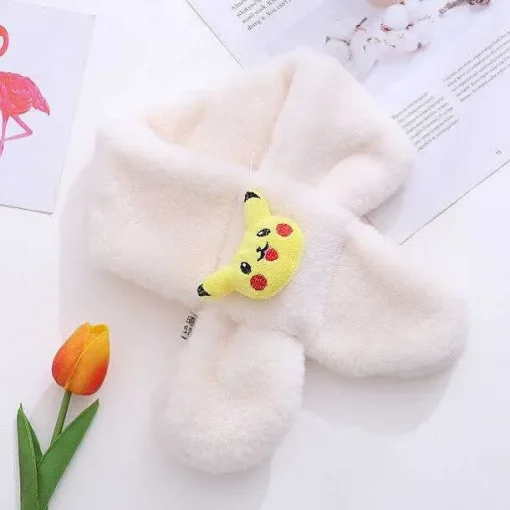 Pkm.store Herbst & Winter-Weicher Schal Fur Kinder Mit Pikachu Motiv