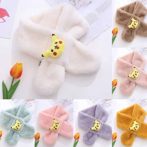 Pkm.store Herbst & Winter-Weicher Schal Fur Kinder Mit Pikachu Motiv