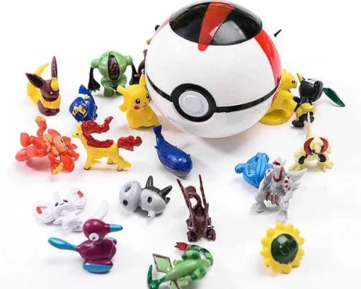 Pkm.store Pokeball & Pokebälle-1X Pokeball (Ca. 7Cm) Mit Figur - Verschiedene Pokebälle Zur Auswahl