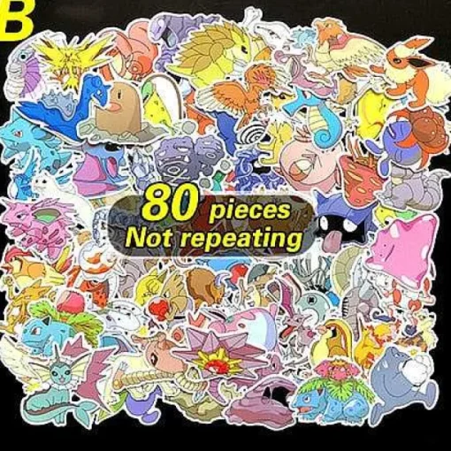 Pkm.store Sonstiges Merchandise-80X Pokemon Aufkleber