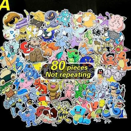 Pkm.store Sonstiges Merchandise-80X Pokemon Aufkleber